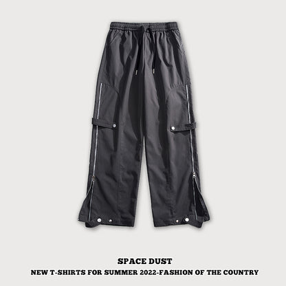 Side-Zip Straight Leg Cargo Pants