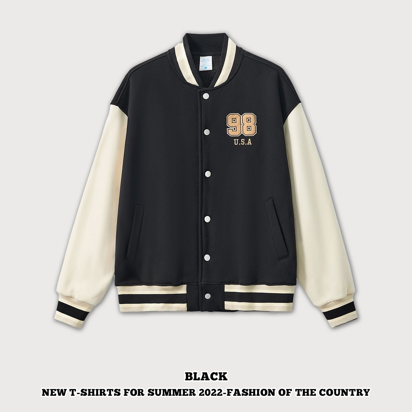 Embroidered Couple Baseball Jacket 