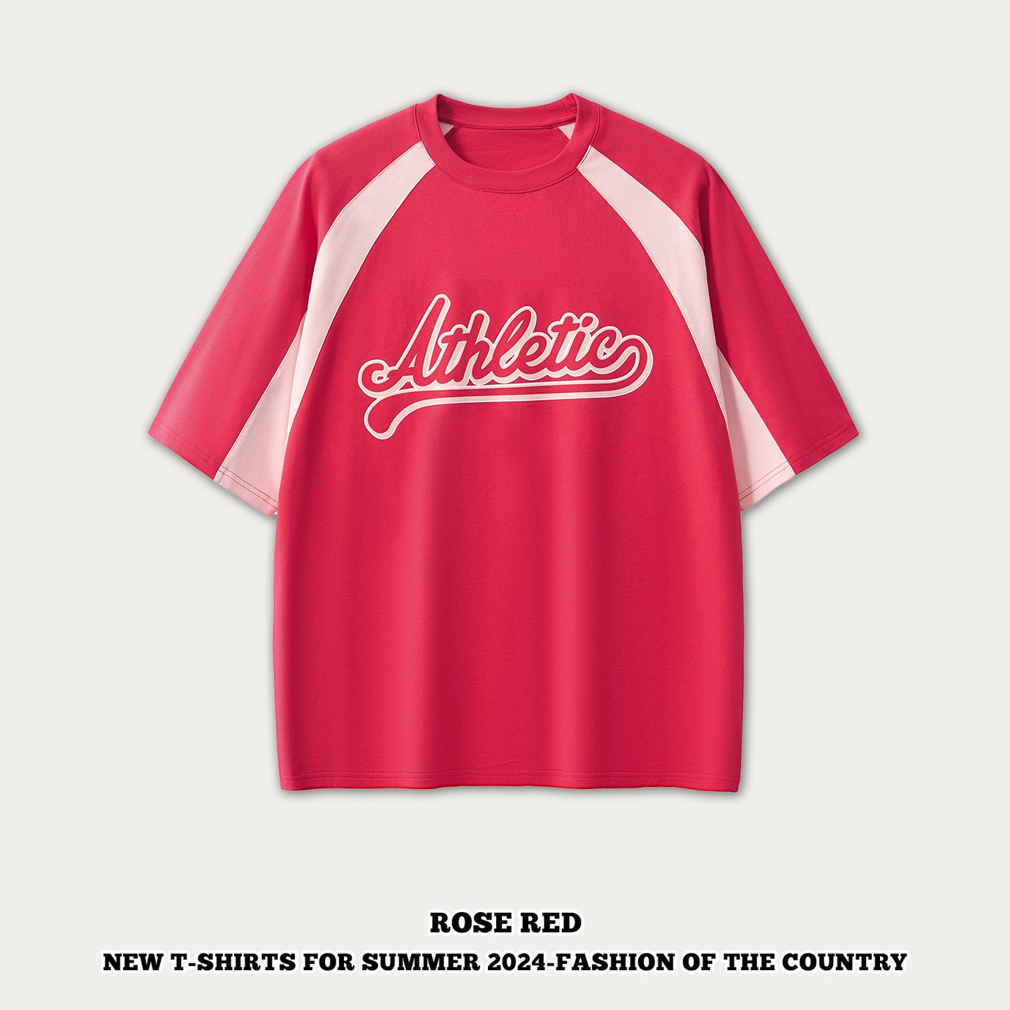 Colorblock Letter Printed Short Sleeve Tee
