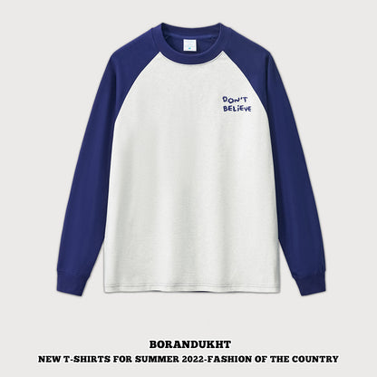 Raglan Long Sleeve Couple Sweatshirt