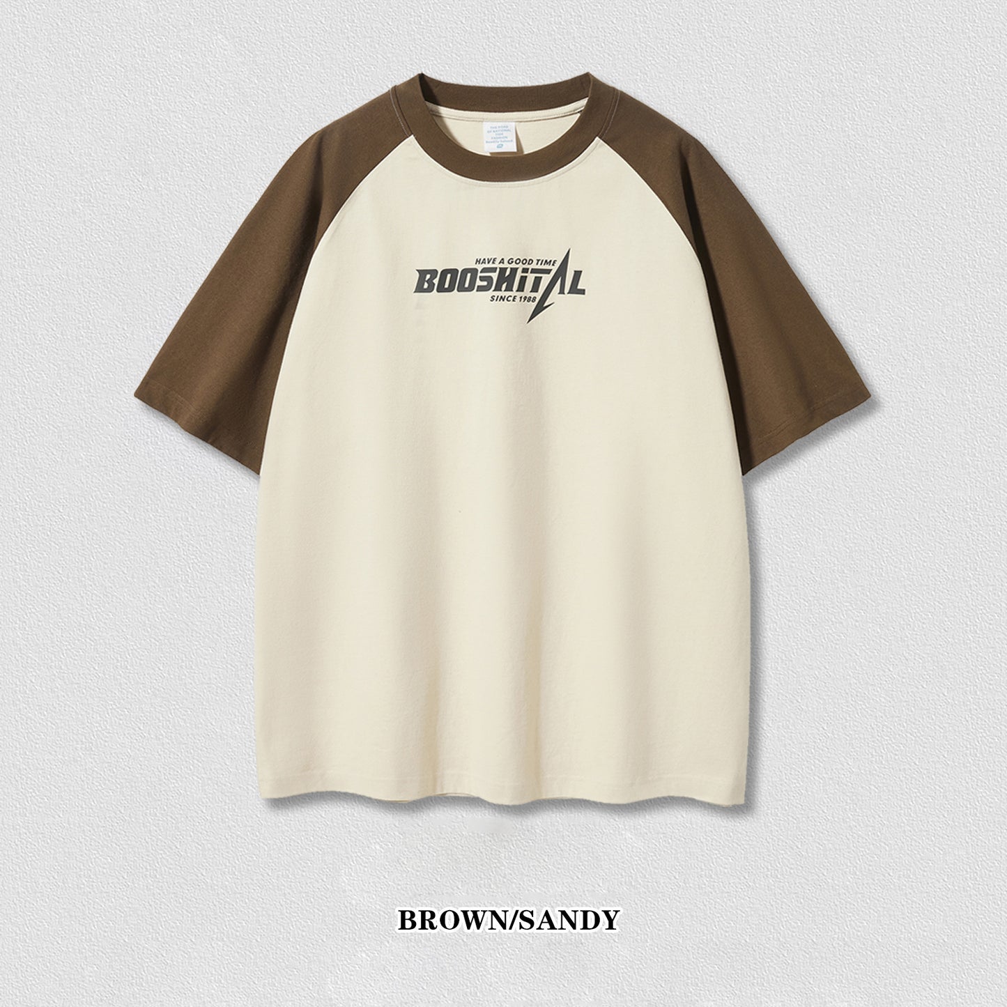 Raglan Letter Printed Short Sleeve Tee