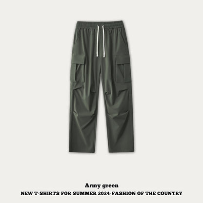 Pleated Knee Cargo Pants
