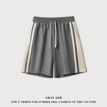 Colorblock Suede Sweat Shorts