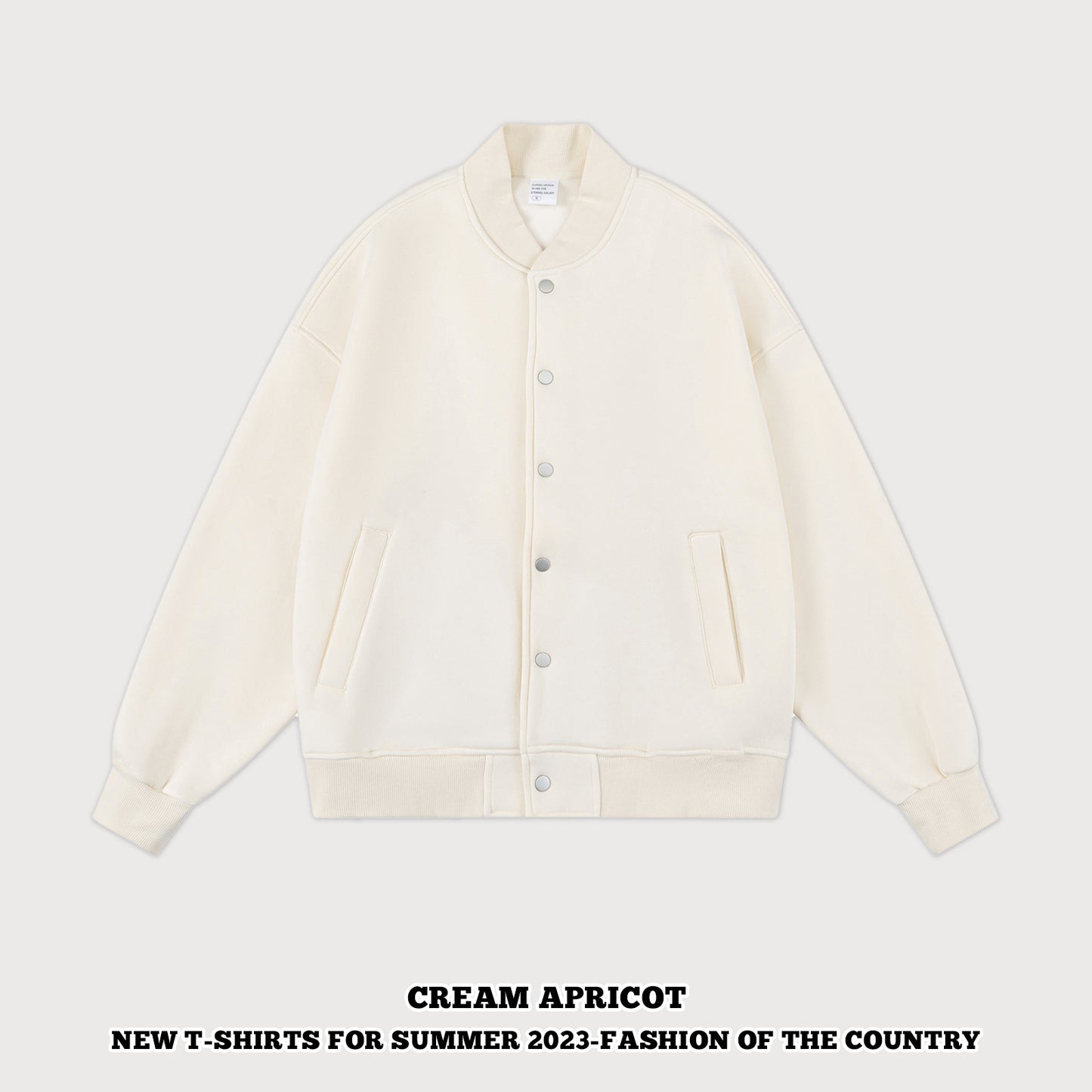 Solid Color Couple Baseball Jacket 