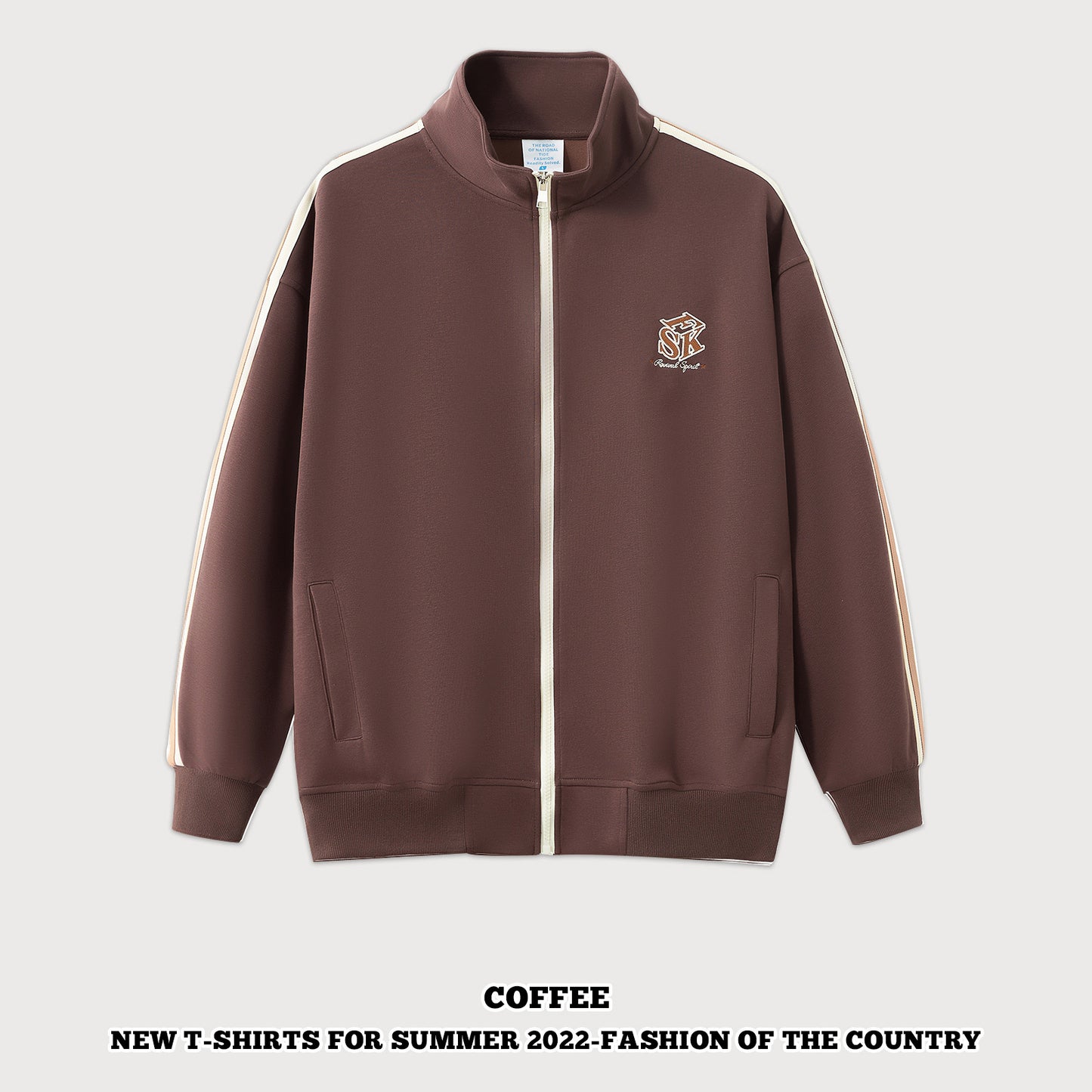 Stand Collar Full-Zip Coat