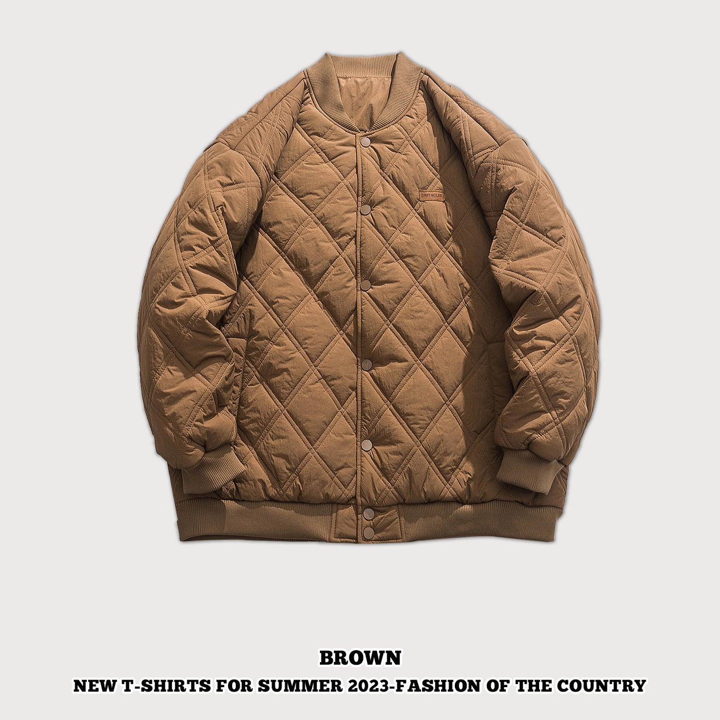 Diamond Check Baseball Jacket 