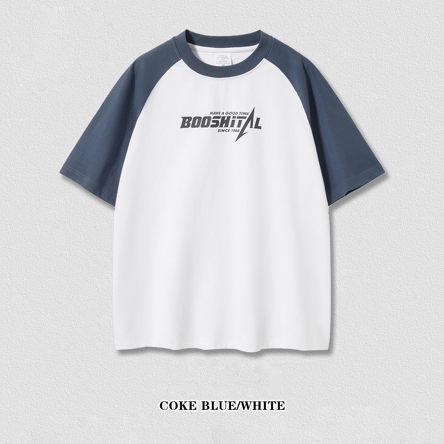Raglan Letter Printed Short Sleeve Tee