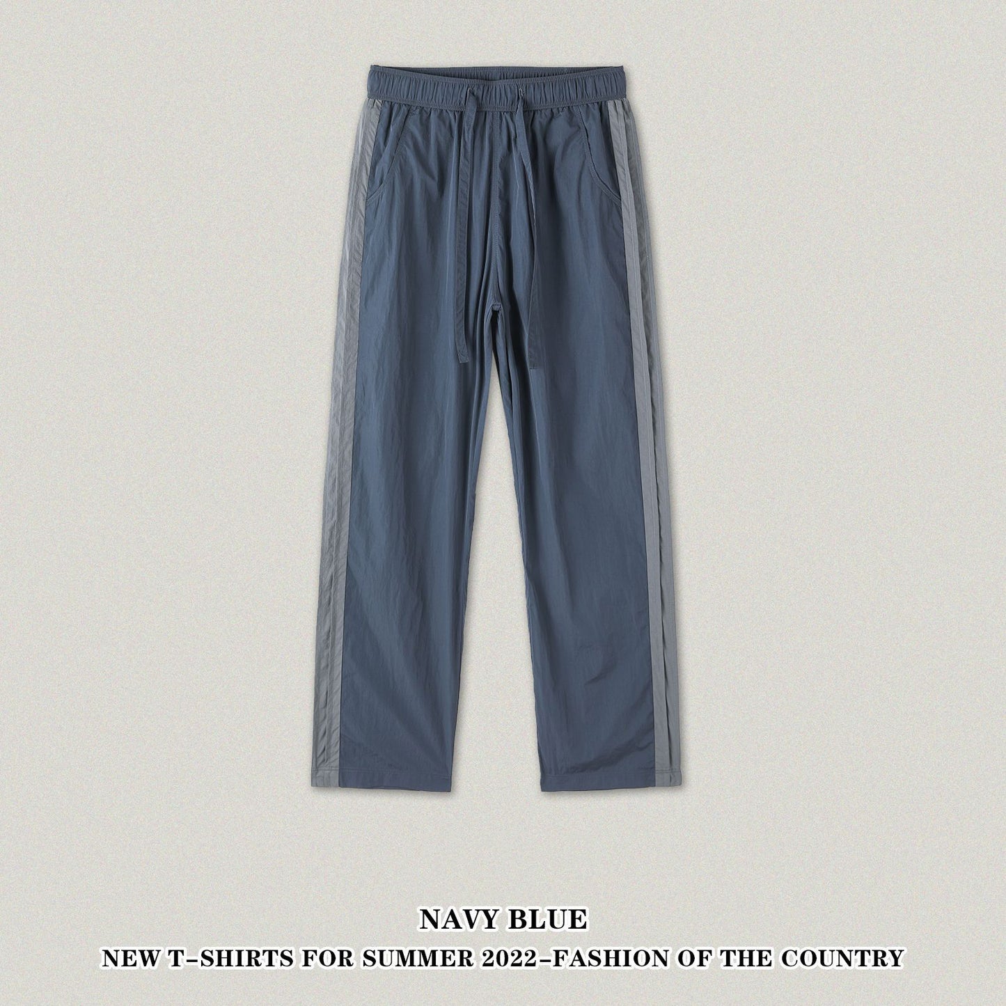 Lightweight Colorblock Wide Leg Pants