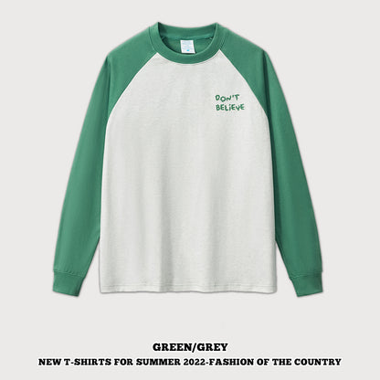 Raglan Long Sleeve Couple Sweatshirt