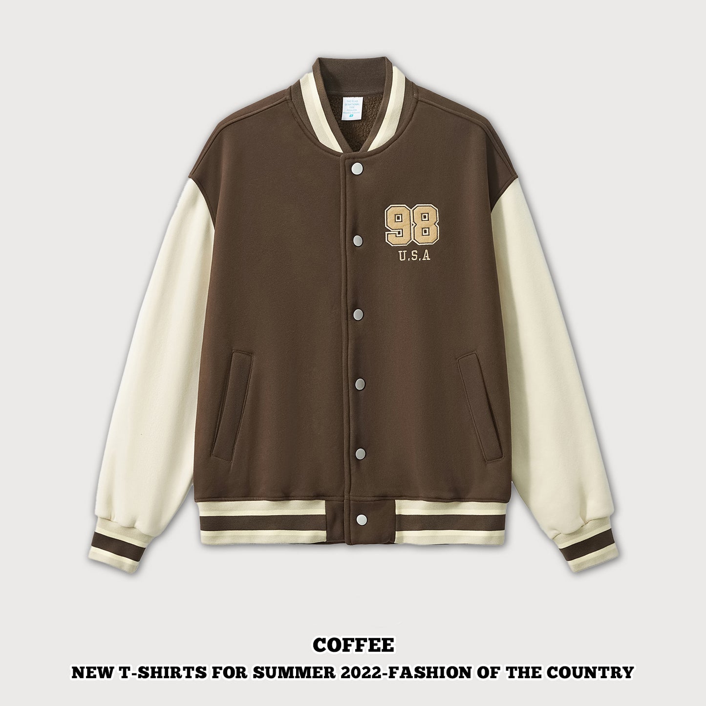 Embroidered Couple Baseball Jacket 