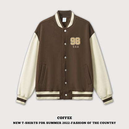 Embroidered Couple Baseball Jacket 