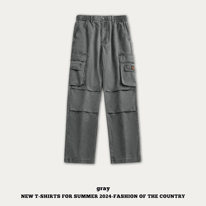 Pleated Knee Cargo Pants