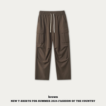Pleated Knee Cargo Pants