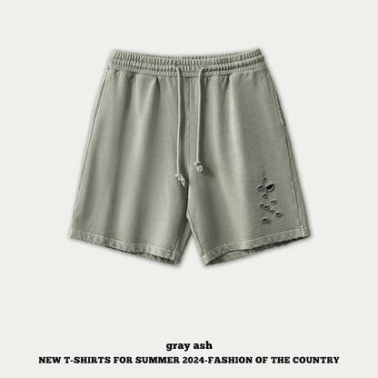 Wash Ripped Sweat Shorts