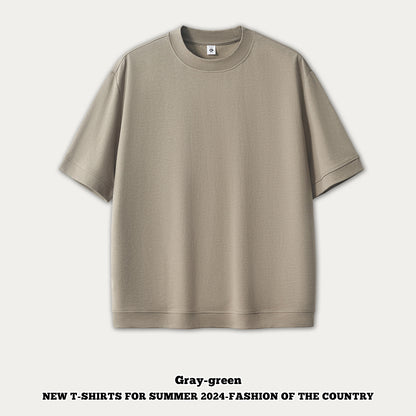Ice Silk Short Sleeve Oversized Tee