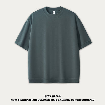 Ice Silk Short Sleeve Oversized Tee