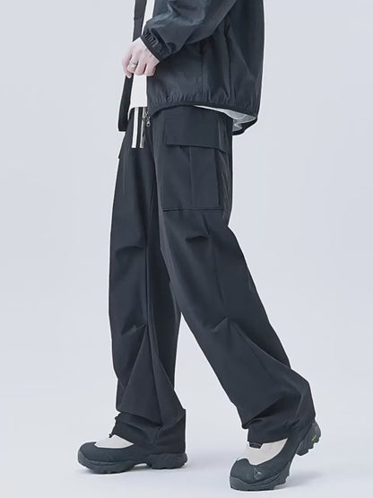 Pleated Knee Cargo Pants
