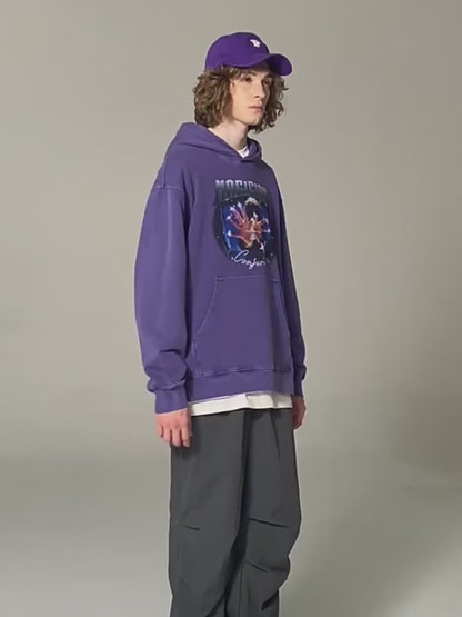 Retro Digital Print Hoodie