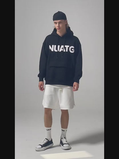 Letter Printed Oversized Hoodie