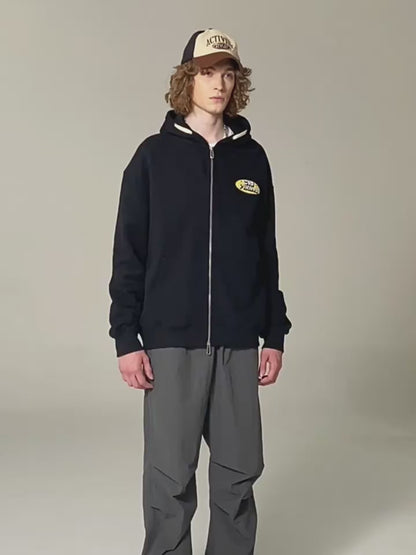 Embroidered Full-Zip Hoodie