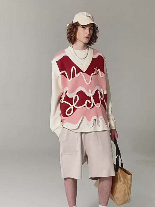 Dopamine Corrugated Sweater Vest