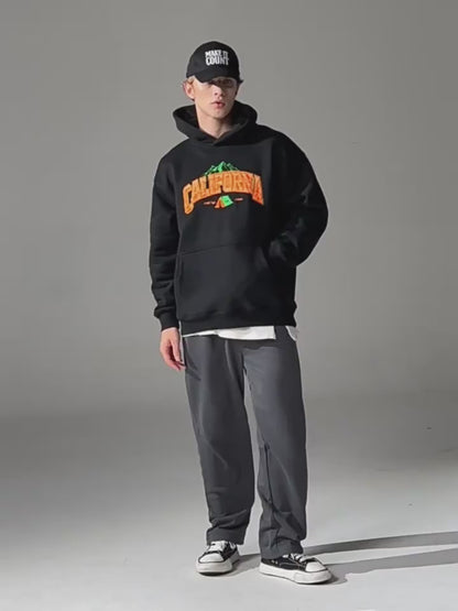 Print Fleece Hoodie