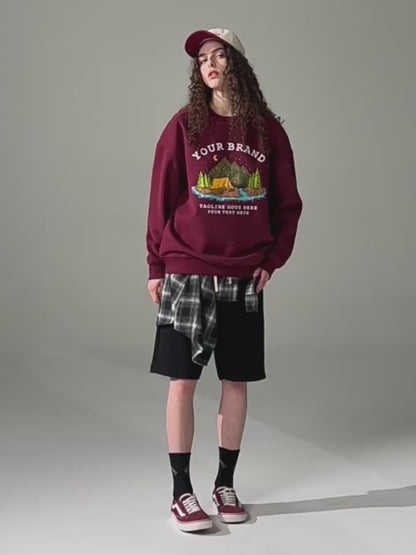 Crew Print Couple Sweatshirt
