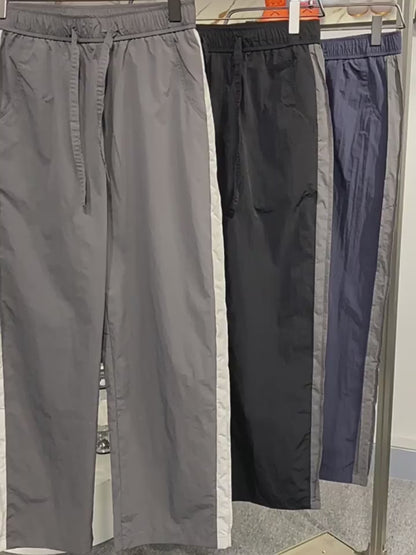 Lightweight Colorblock Wide Leg Pants