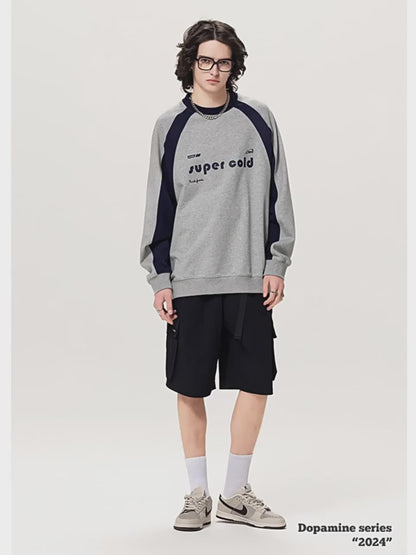 French Terry Patchwork Sweatshirt